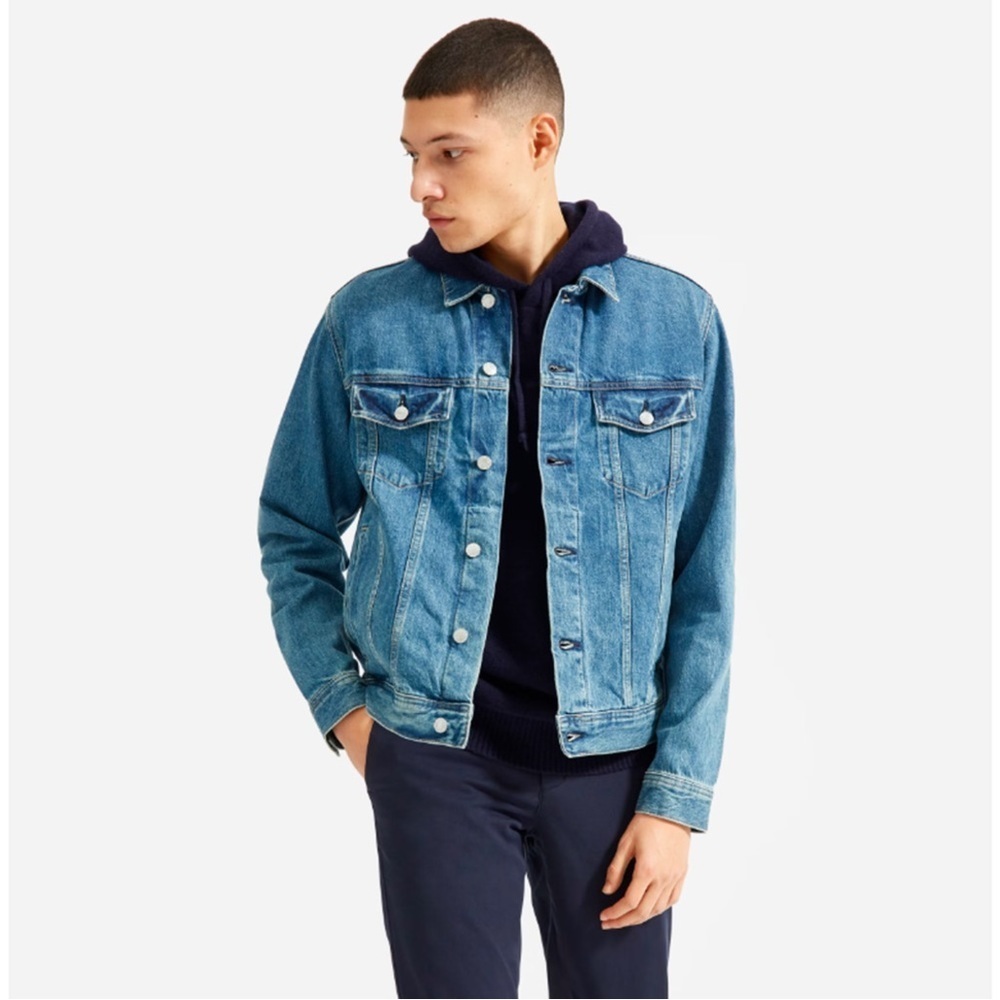 Nwot Everlane The Denim Jacket, Classic Blue Wash XL